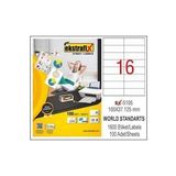 Ekstrafix Lazer Etiket 100 Yaprak 105 x 37.125 Mm Lazer Yazıcı Etiketi