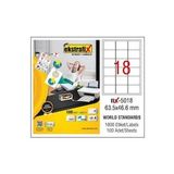 Ekstrafix Lazer Etiket 100 Yaprak 63.5 X 46.6 Mm Lazer Yazıcı Etiketi