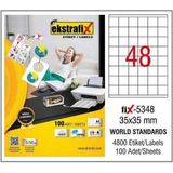 Ekstrafix Lazer Etiket 35X35 100 Sayfa