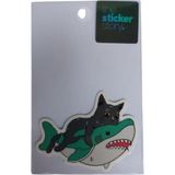 ekstrafix yapışkanlı sudan etkilenmeyen sticker the sticker story kedi - köpekbalığı tss0030 (1 adet) - Yok