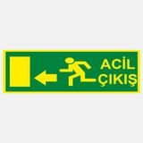 Ekstrafix YF061 12x25 cm Fosforlu Acil Çıkış Uyarı Levhası
