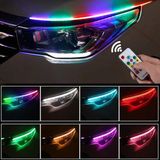 EKT Kumandalı Far Üstü Kayan LED RGB 60 cm Esnek Yapısı ile İç ve Dış Mekan Kullanımına Uygun