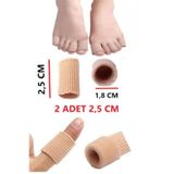 El Ayak Parmak Koruyucu Ayırıcı Kumaş Silikon Tüp 2.5 CM 2 Adet
