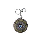 El Aynası - Anahtarlıklı Otantik Desenli Katlanır Makyaj Aynası - Cep, Çanta Aynası Desen 1