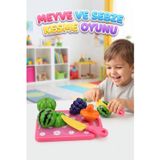 El Becerisi Geliştiren Kesilebilir 12 Parça Meyve Sebze Oyuncak Seti - Eğitici Evcilik Oyunu
