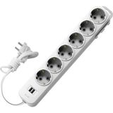 El-Bi Myra 6'lı USB Li Çoc.kor.topraklı Grup Priz 2m - 2 m