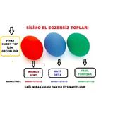 El Bilek Parmak Güçlendirme Egzersiz Topu Felçli Silikon Stres Topu Parmak Güçlendirme 3 Lü Set