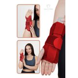 El Bilek Splinti Airtex Kırmızı Sağ Taraflı Bileklik Destekleyici Korsesi WS-0032