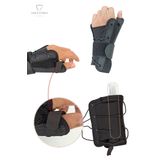 El Bilek Splinti Airtex siyah Sol Taraflı Bileklik ve Başparmak Destekleyici Korsesi WS-0042