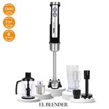 El Blender Seti Inox Doğrayıcı Kahve Ve Baharat Öğütücü Patates Ezici 1500 Watt