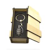 El Bombası - Grenade - Anahtarlık - Mat Siyah Ahşap Kutulu