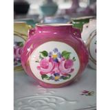 El Boyama Porselen Limoges Mini Balon Vazo (Koyu Pembe)
