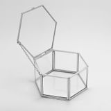 El Crea Designs 11x10x6cm Yüzük Kutusu Cam Gümüş Takı Aksesuar Yapımı Dekoratif