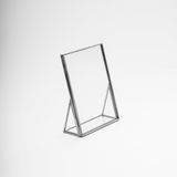 El Crea Designs 20x15cm Gümüş Masaüstü Fotoğraf Çerçevesi Cam Yapımı Dekoratif