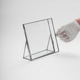 El Crea Designs 20x20cm Gümüş Masaüstü Fotoğraf Çerçevesi Cam Yapımı Dekoratif