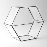 El Crea Designs 22x20x10 cm Siyah Geometrik Cam Fanus Takı Kutusu