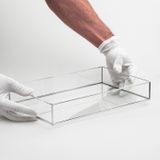El Crea Designs 30x20x6cm Tepsi Cam Gümüş Damat Kahvesi Nişan Sunum Tepsisi Yapımı