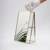 El Crea Designs 30x20x8cm Pirinç Gold Masaüstü Makyaj Aynası Dekoratif Yapımı