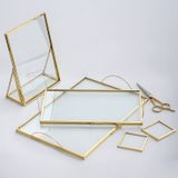 El Crea Designs 6 Parça Pirinç Gold Nişan Takımı Cam Damat Kahvesi Sunum Tepsisi Yüzük Kutusu Yapımı Set