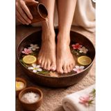 El Dövmesi Bakır Pedikür Leğeni, Yuvarlak, Ayak Bakımı ve Spa için Premium Tasarım, Antik Bakır Rengi
