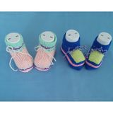 El Emeği Kız ve Erkek Çocuk Patik Çorap 2'li Paket 6-15 Aylık - 9 - 15 Ay - Sarı Pembe