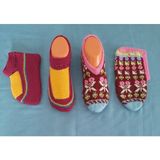 El Emeği Patik Çorap 2'li Paket 36-39 (Bordo, Sarı) - Bordo - Sarı - 36 - 39