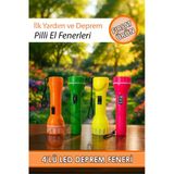El Feneri Ilk Yardım Feneri Deprem Feneri Pilli Led Fener 4 Adet