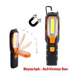 El Feneri Miknatisli İs Lambasi Askili Isildak Kamp Lambasi Sarjli Gece Lambasi Led 3+5 W