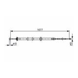 EL FREN TELI ARKA SOL NEMO BIPPER FIORINO BOY 1677/1402MM 07- BOSCH 1987482208