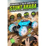 El Hareket Sensörlü Uzaktan Kumandalı Akrobat Araba 4X4 Işıklı Müzikli Çift Yönlü Drift Stunt Car