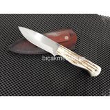 El İşçiliği Av Bıçağı Geyik Boynuzu 24Cm
