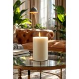 El Işçiliği Blok Kütük Silindir Mum Krem Renk 5 cm x 10 cm Lavanta Kokulu - Amber - Seçenek 1