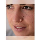 El İşi 925 Ayar Gümüş Halka Burma Sarmal Hızma Burun Piercing Nose Ring