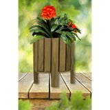 EL İŞİ DİY CRAFT Doğal Ahşap Ayaklı Saksı, Bahçe Balkon, Ev, Çiçeklik, Dekoratif Bohem Konsept Tasarım, Ham Ahşap