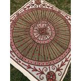 El İşi Otantik İşlemeli Boncuklu Taşlı Tel Kırma Masa Örtüsü 105x98cm 018