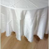El İşi Saten Masa Örtüsü,Sehpa Örtüsü Beyaz Renkli 150Cm