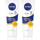 El Kremi Koruyucu Bakım, 75 Ml, Bal Mumu ve Gül Kokusu 2li Paket - Option-1
