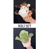 El Kuklası Timsah ve Zürafa Arkadaşlar İkili Set El Kuklası