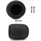 El Mikrofon Süngeri Siyah Profesyonel Tekli, 80x55mm, Uzun Ömürlü,