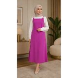 El Moda Kadın Fuşia Ayarlanabilir Ip Askılı Jile Elbise - 2XL - 00469 Fuşya
