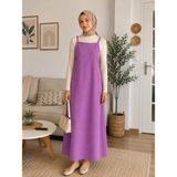 El Moda Kadın Pembe Özel Örme Kumaş Ayarlanabilir Ip Askılı Jile Elbise - S - M - 00406 Pembe