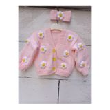EL ÖRGÜSÜ CİCİ BEBE Şeker Pembe Bebek Hırka