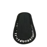 El Örgüsü Jüt Runner Oval Şerit Desenli Masa Sehpa Unite Üstü Dekoratif Amerikan Servis Kaymaz Yıkanabilir Bohem Tarz Restorant Ofis Otel Alanlarınız İçin Dekor (SİYAH, 35 X 100 CM)