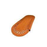 El Örgüsü Jüt Runner Oval Şerit Desenli Masa Sehpa Unite Üstü Dekoratif Amerikan Servis Kaymaz Yıkanabilir Bohem Tarz Restorant Ofis Otel Alanlarınız İçin Dekor (TURUNCU, 35 X 100 CM)