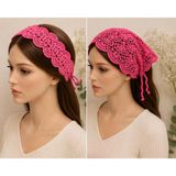 El Örgüsü Kız Çocuk Bandana Ve Saç Bandı Kombin