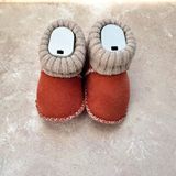 El Örgüsü Pamuk Ip Bebek Patikleri Hediye Kutulu, El Yapımı, Yumuşak ve Rahat - Kırmızı