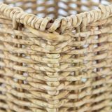 El Örgüsü Rattan Mutfak Kaşıklık Ve Düzenleyici - Hasır Dokulu Tezgah Üstü Çatal Bıçak Standı - Bohem Dekoratif Organizer (Dikdörtgen)