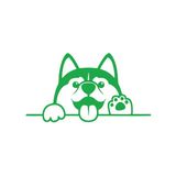 El Sallayan Köpek Araba Sticker 17X17 Cm Yeşil