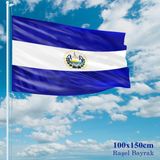 El Salvador Bayrağı - 100x150 cm (1 metre x 1,5 metre) - Raşel Kumaş