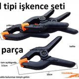 El Tipi İşkence Küçük Boy 4 Parça Plastik Hobi İşkence Mengene Mo